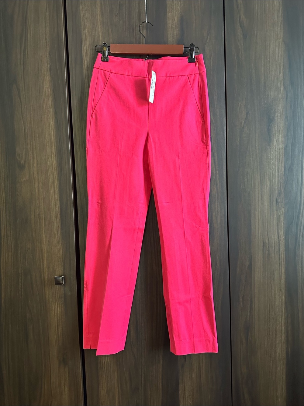 NWT J. Crew Pink Fuchsia Remi Pant Slim fit Cotton blend .